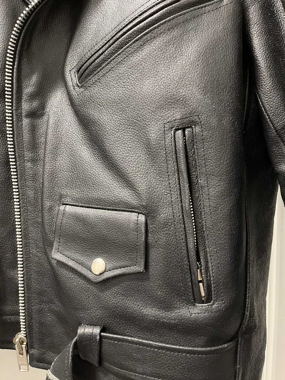 Genuine Leather Genuine Leather Motorcycle Jacket… - image 3