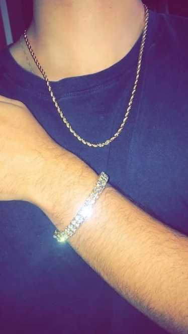 Jewelry Gold Chain + Diamond Tennis Bracelet - image 1