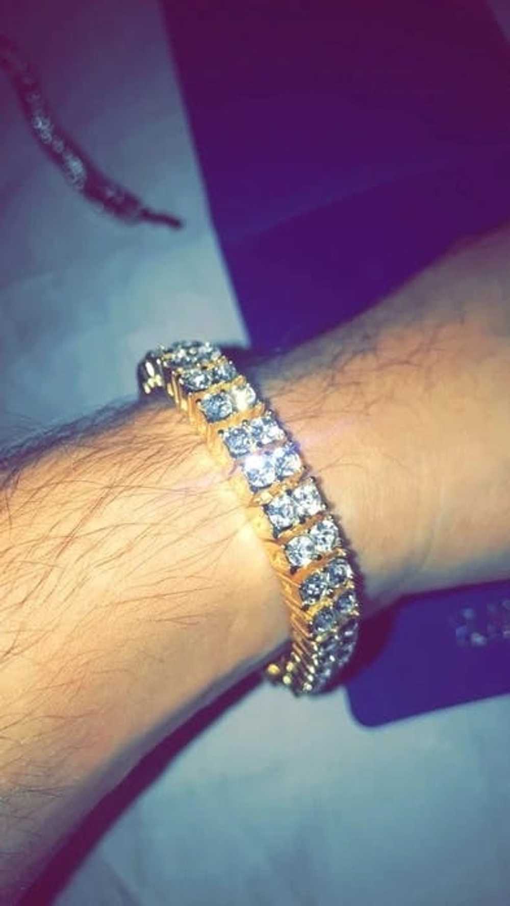 Jewelry Gold Chain + Diamond Tennis Bracelet - image 2