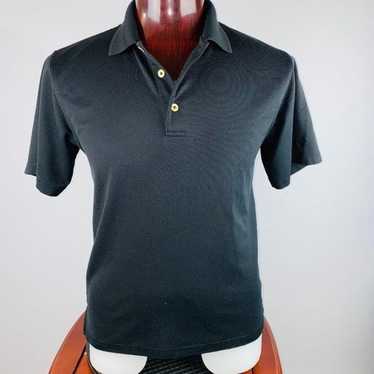 Cubavera Cubavera Black Textured Casual Polo Shirt