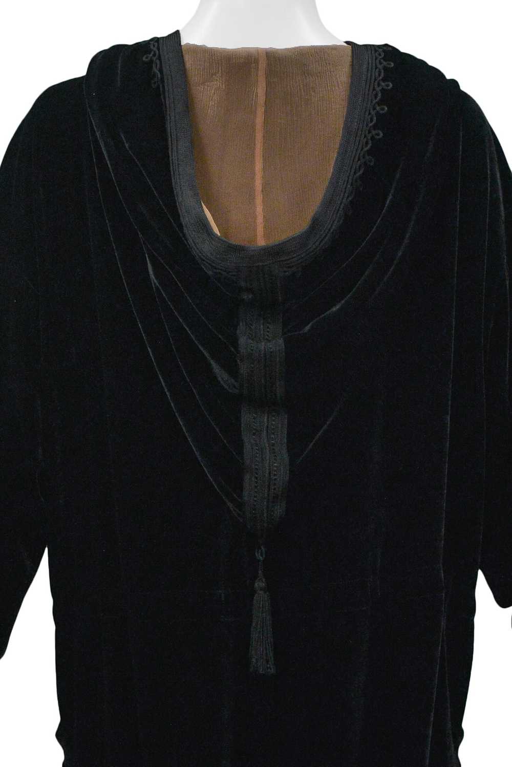 GAULTIER BLACK VELVET HOODIE TUNIC DRESS 2010 - image 7