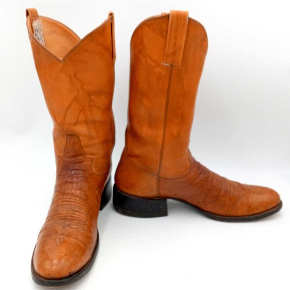 Unlisted Ostrich Cowboy Boots Exotic Leather Mercedes… - Gem