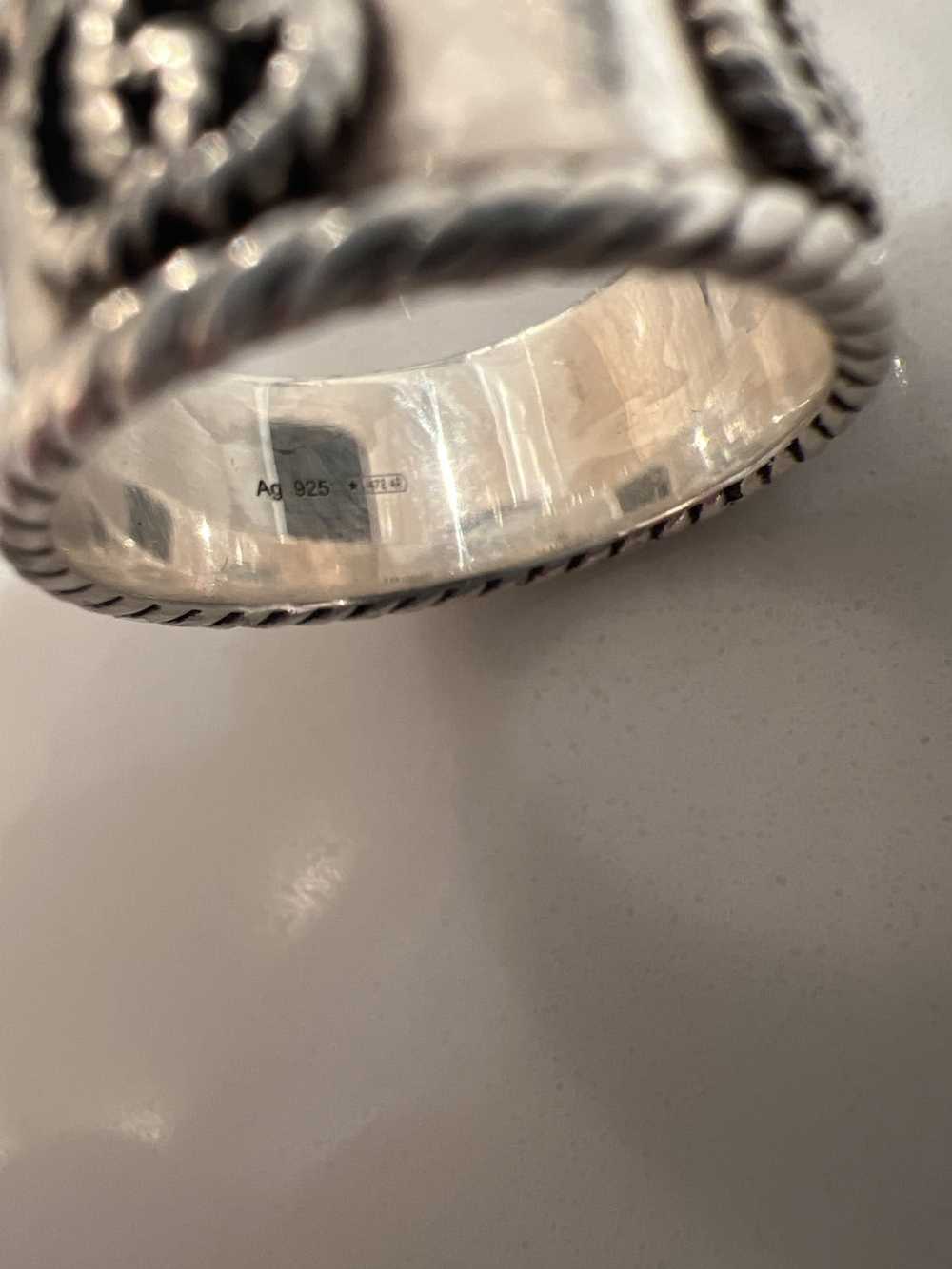 Gucci Sterling Silver Double G Ring - image 3