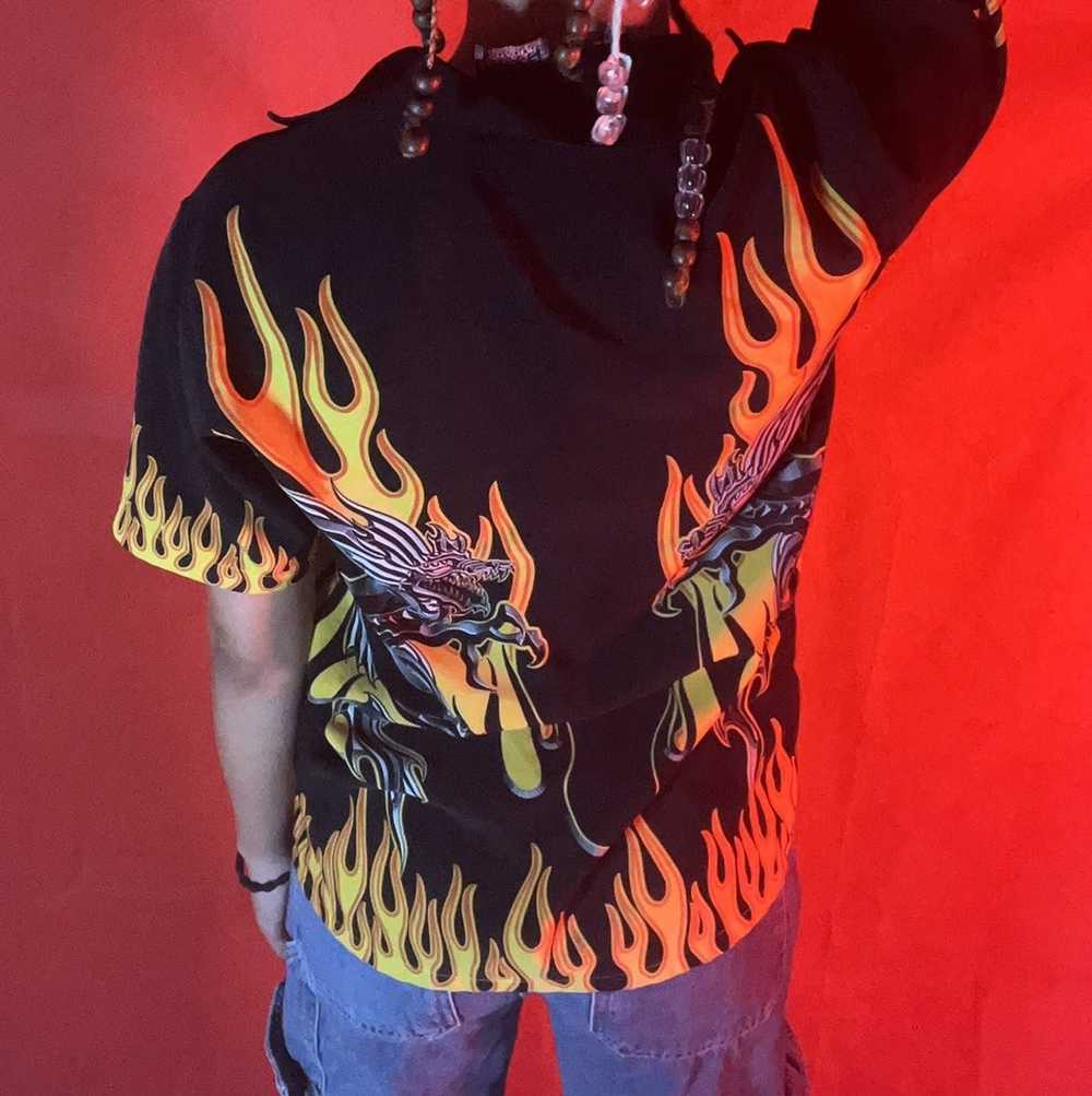 Streetwear Authentic shaojin flame button up - image 3