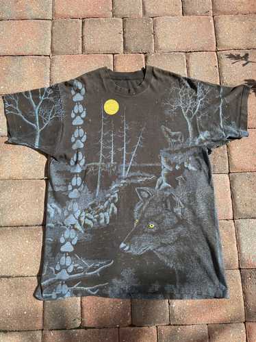 Vintage Vintage wolf t shirt full print