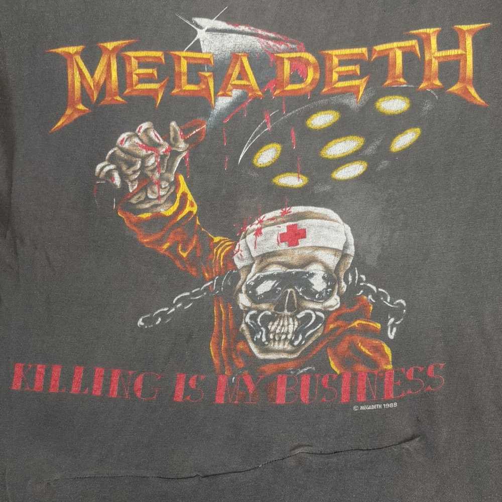 Band Tees × Megadeth × Vintage 1988 killing is my… - image 4