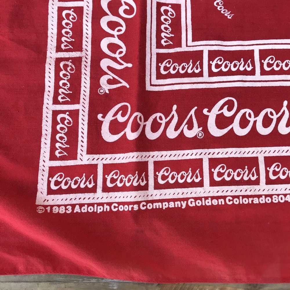 Made In Usa × Vintage Vintage 80s Coors Bandana - image 2