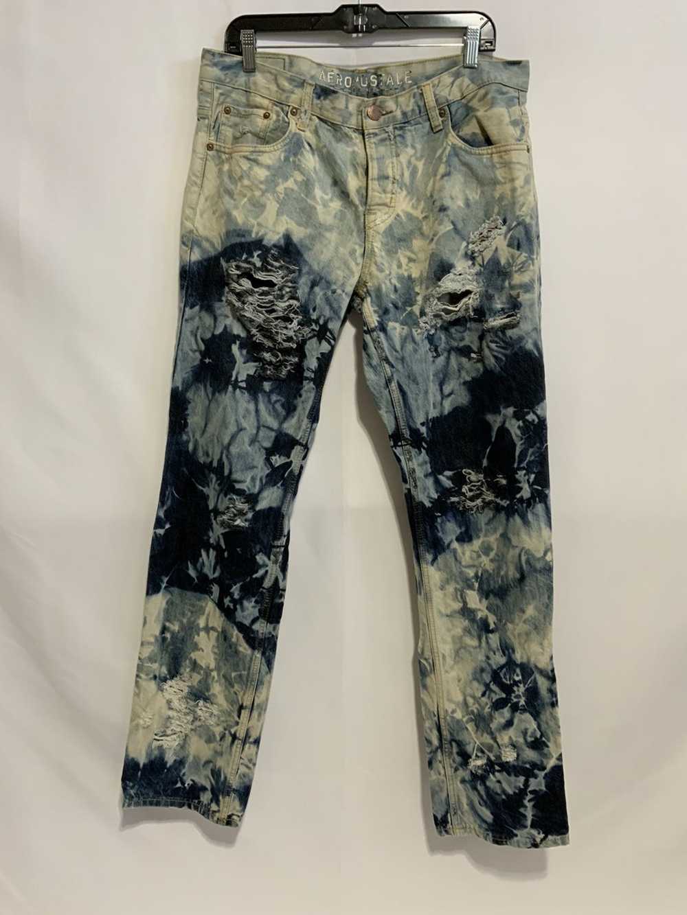 Aeropostale Bowery Slim Straight Acid wash distre… - image 1