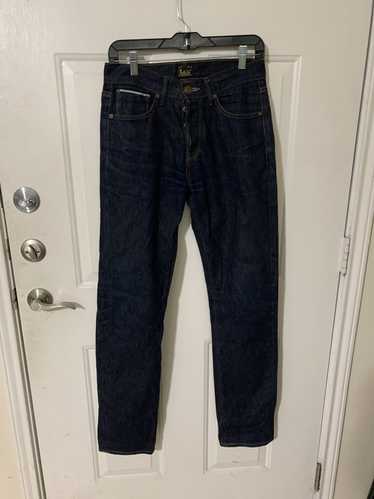 Lee Lean straight leg button fly Selvedge jeans