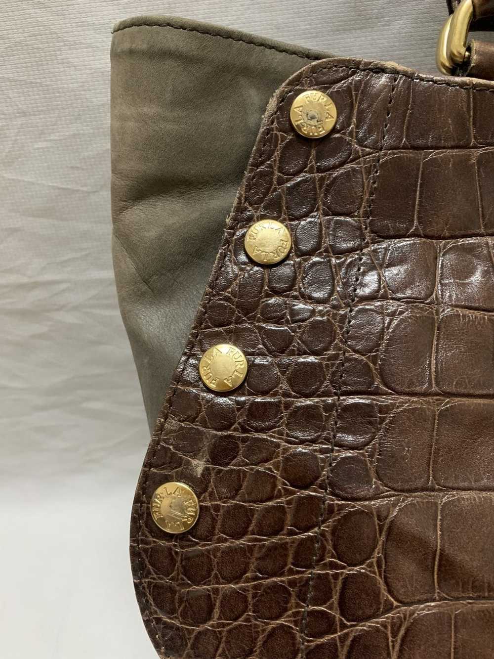 Furla × Genuine Leather Designer Furla Croc Leath… - image 4
