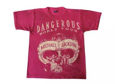 Ðÿš¨Ðÿ”¥Vintage Michael Jackson Dangerous Tour Mens T-Shirt - Bluefink