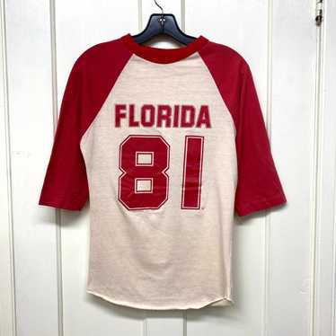 1980s Florida 81 raglan 2 tone baseball style t-s… - image 1