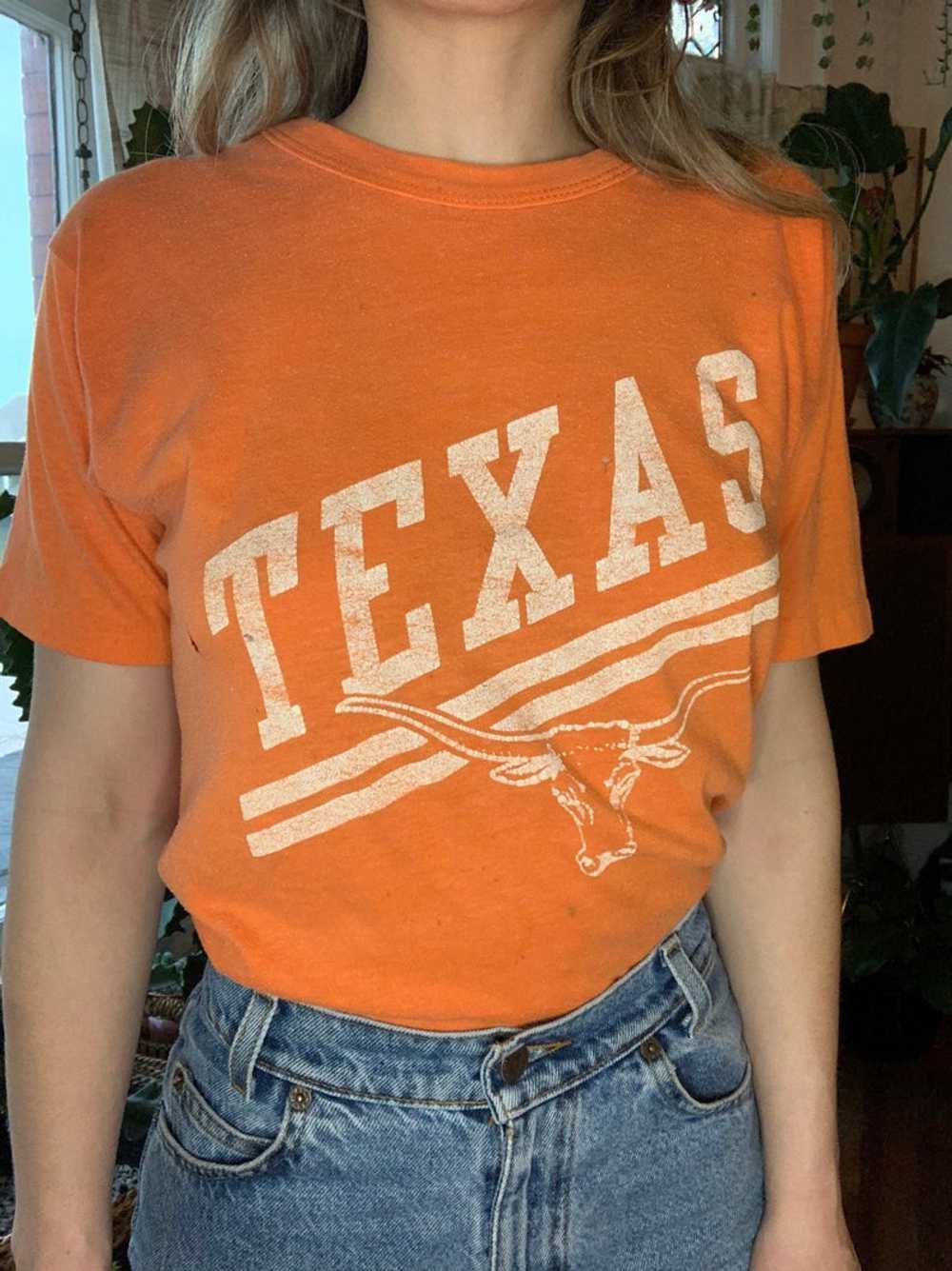 Vintage 80s Texas Longhorns burnt orange tee🧡 - image 1