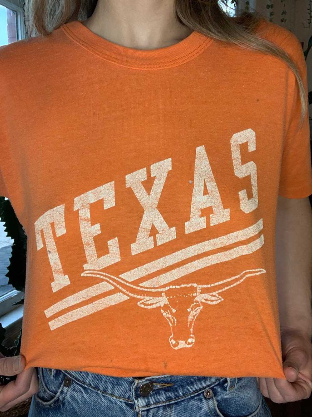 Vintage 80s Texas Longhorns burnt orange tee🧡 - image 2