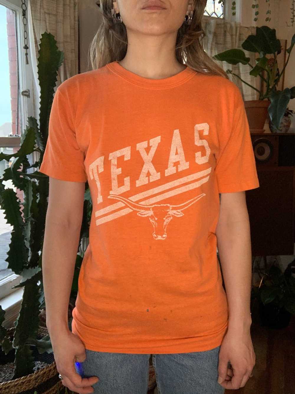 Vintage 80s Texas Longhorns burnt orange tee🧡 - image 3