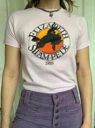 Vintage 80s Elizabeth Stampede cowgirl tee!!