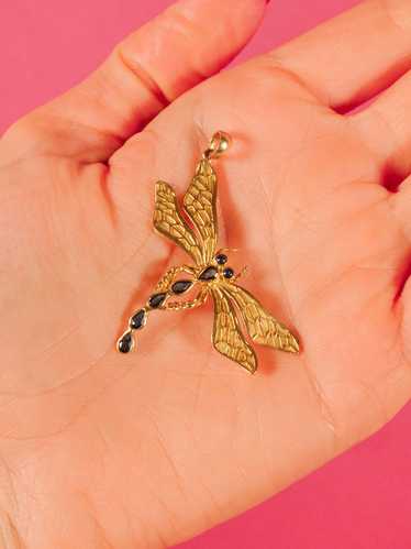 14K Dragonfly Pendant