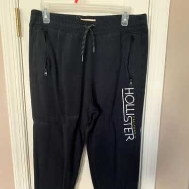 Hollister Sweatpants Adult XS Army Green Logo Pull On Joggers Fleece lined  28x29