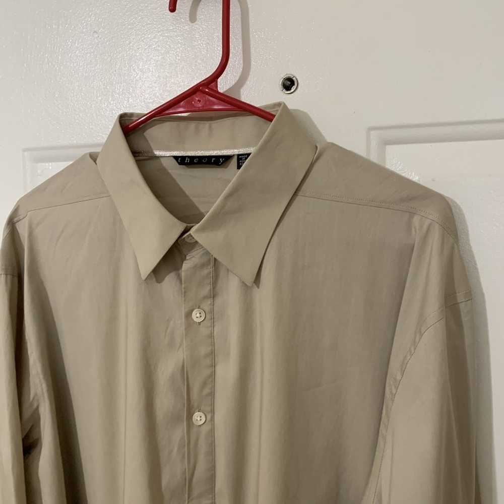 Theory Marco P Plain Front Button Front shirt - image 7