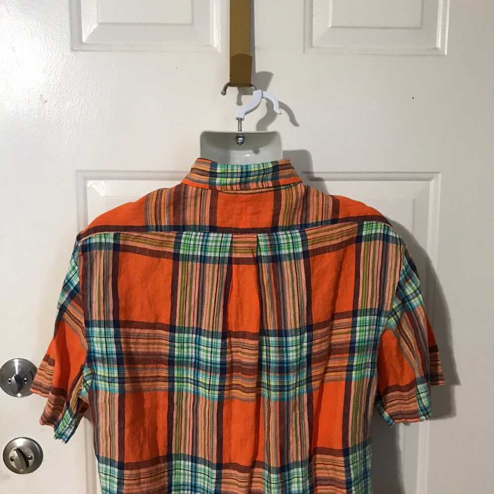 Ralph Lauren Plaid linen SS shirt 100% linen - Gem