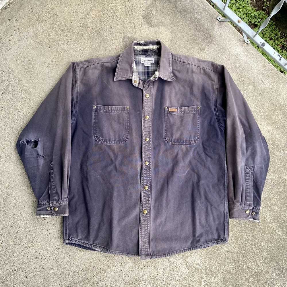 Carhartt × Vintage Vintage carhartt flannel lined… - image 1