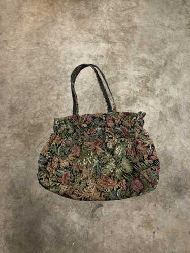 1977 Needlepoint on Plastic Canvas Tote Bag with Tortoiseshell Resin H –  The Standing Rabbit