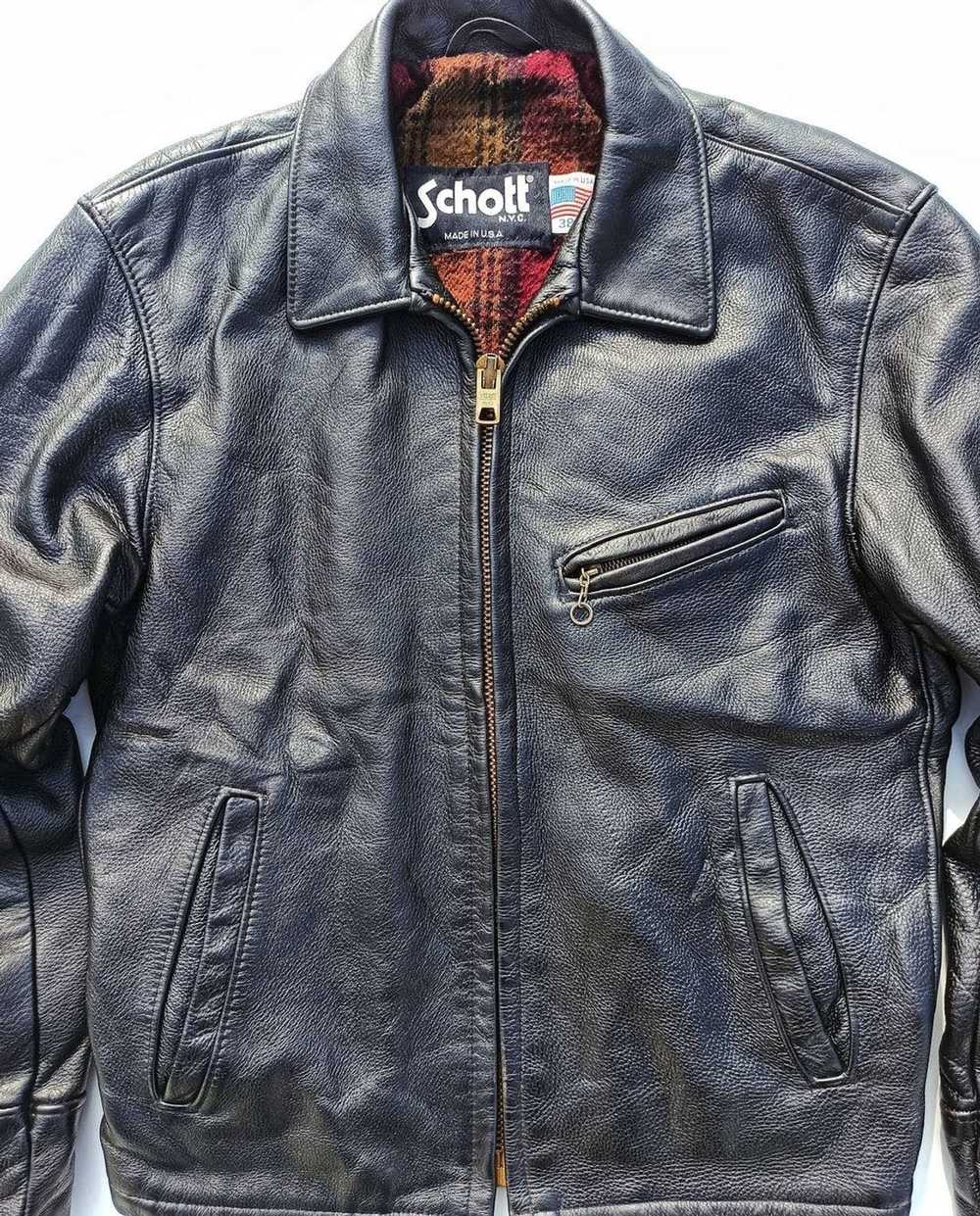 Leather Jacket × Schott × Vintage Vintage 80s SCH… - image 2