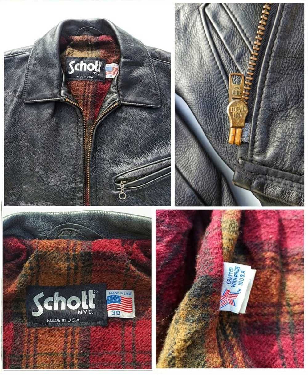 Leather Jacket × Schott × Vintage Vintage 80s SCH… - image 7