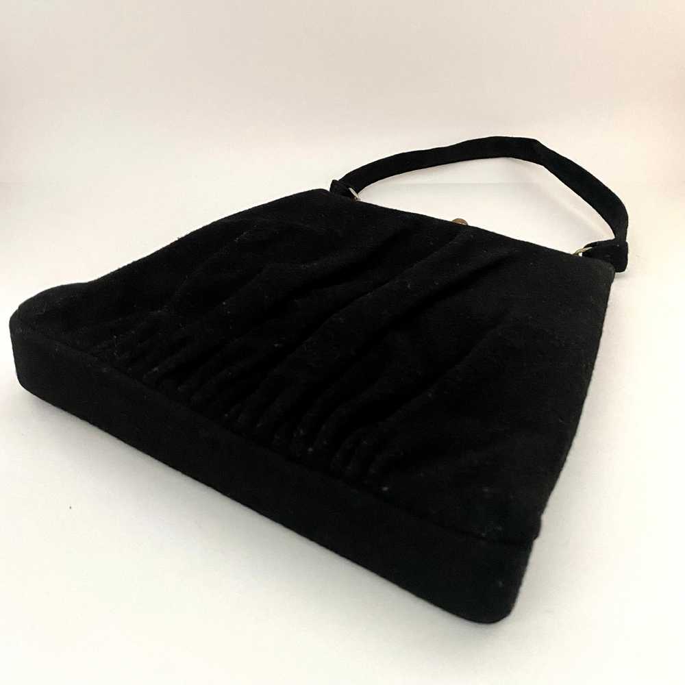 Late 40s/ Early 50s Black Fabric Handbag - image 3