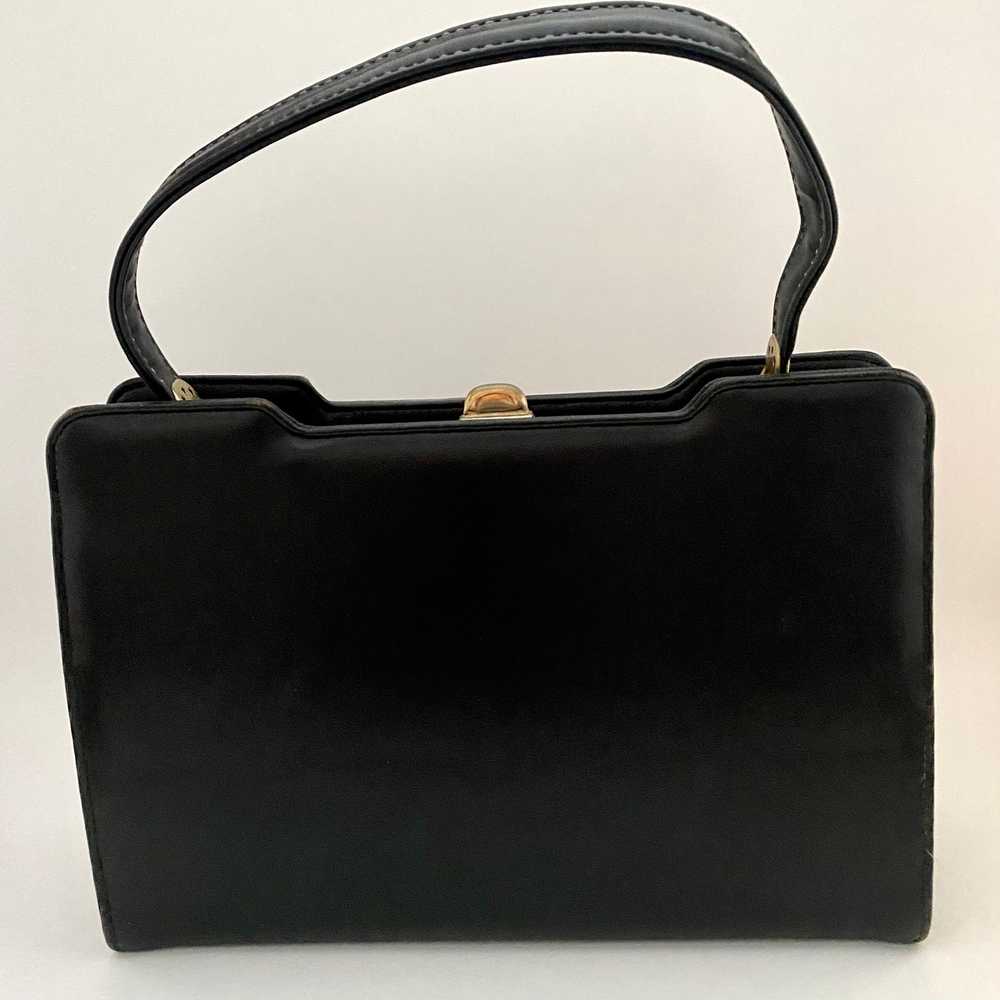1960s Faux Leather Patchwork Handbag - image 2