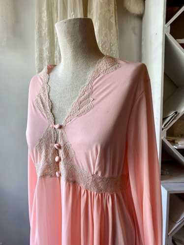 70s Pink Empire Waist Robe