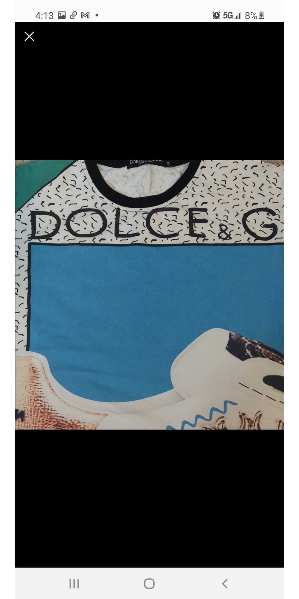 Dolce & Gabbana Just Pizza Tee Shirt in Light Blue - image 5