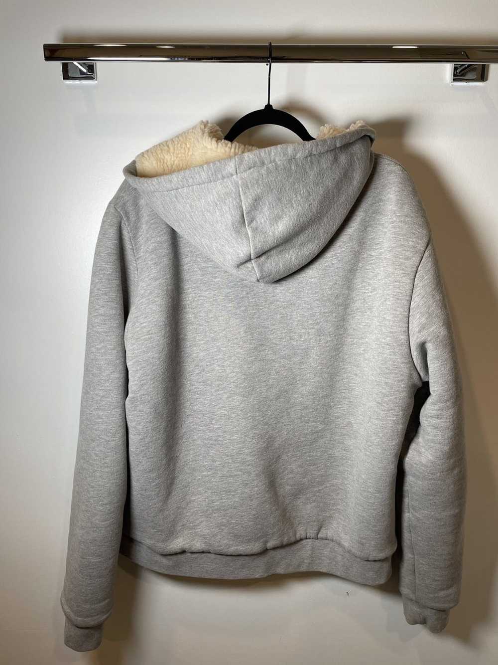 Sandro GRAY SANDRO ZIP UP HOODIE WITH FUR INSIDE - image 4