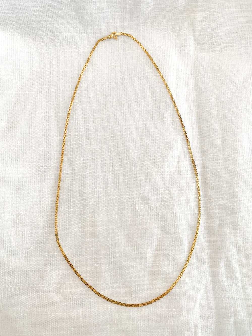 14K Box Chain Necklace - image 4