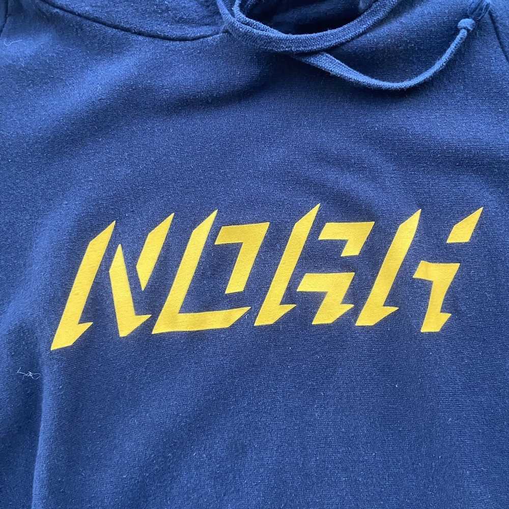 Noah Noah Blue Yellow Spellout Hoodie Size L - image 3