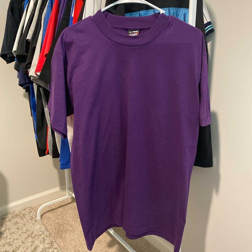 Vintage Vintage purple blank tee - image 1