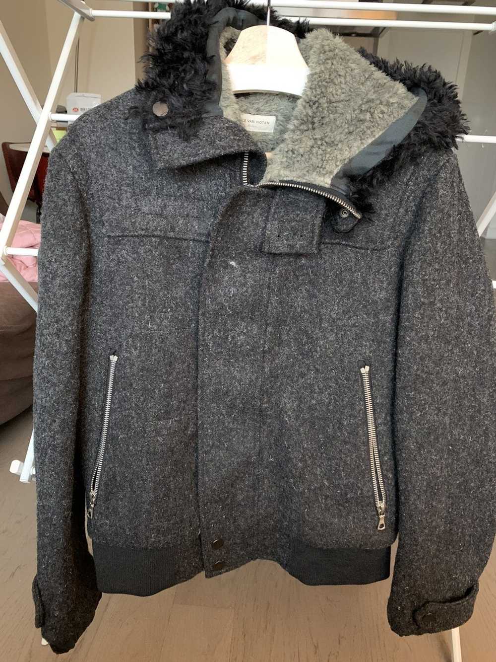 Dries Van Noten Dries shearling wool jacket - image 1
