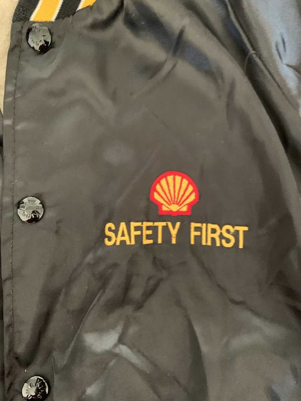 Vintage Vintage Shell Oil "Safety First" Satin Ba… - image 3