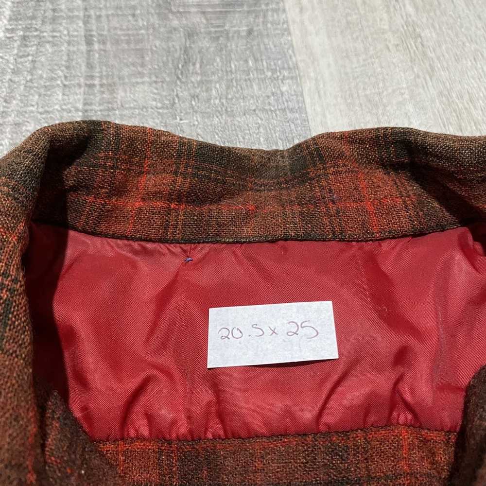Vintage Vintage Red Buffalo Wool 50s/60s Loop Col… - image 7