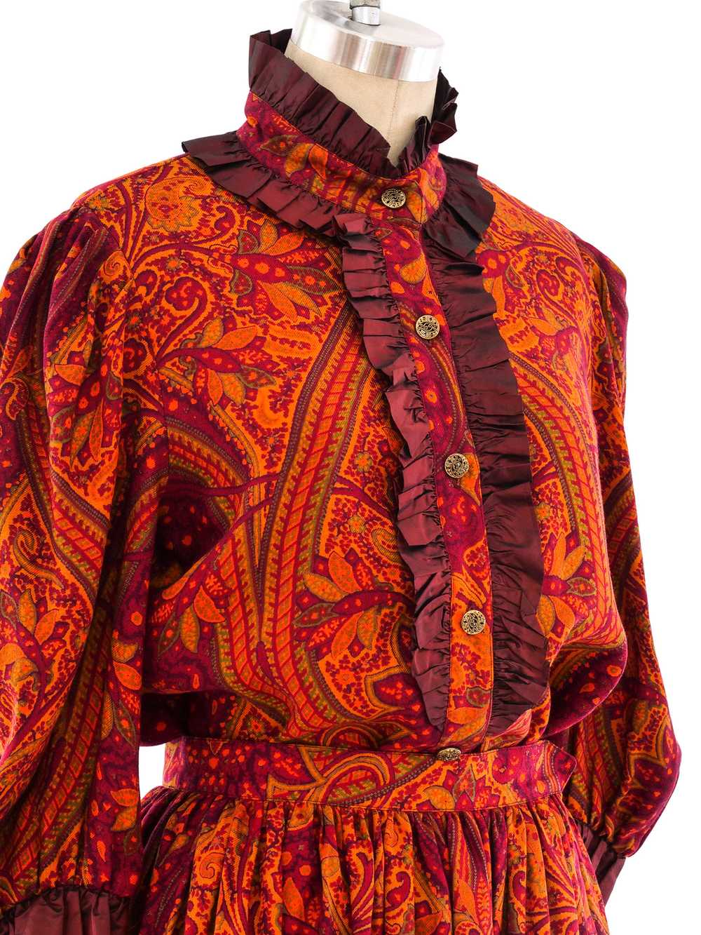 Yves Saint Laurent Paisley Skirt Ensemble - image 5
