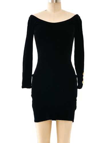 1990 Chanel Chenille Bodycon Dress