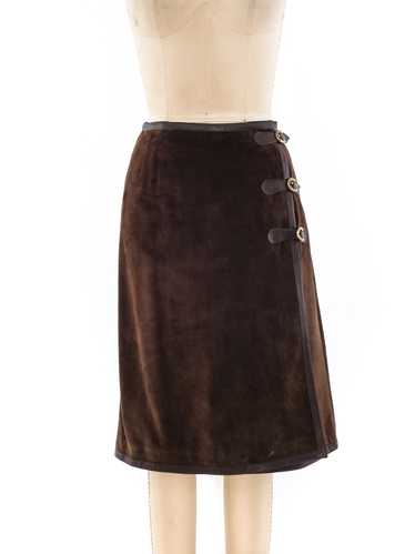 Gucci Chocolate Suede Skirt