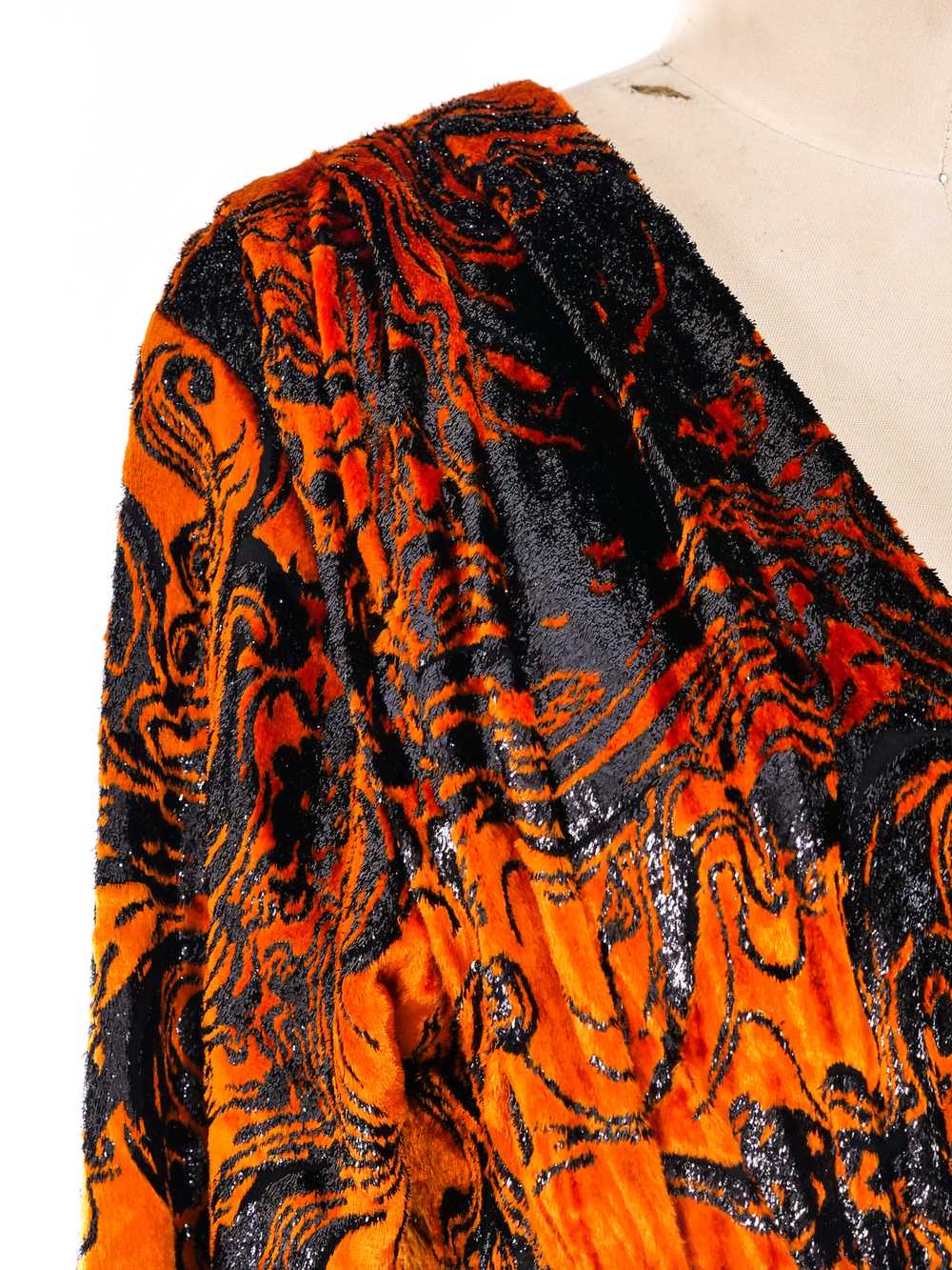 Abstract Pattern Velvet Burnout Dress - image 2