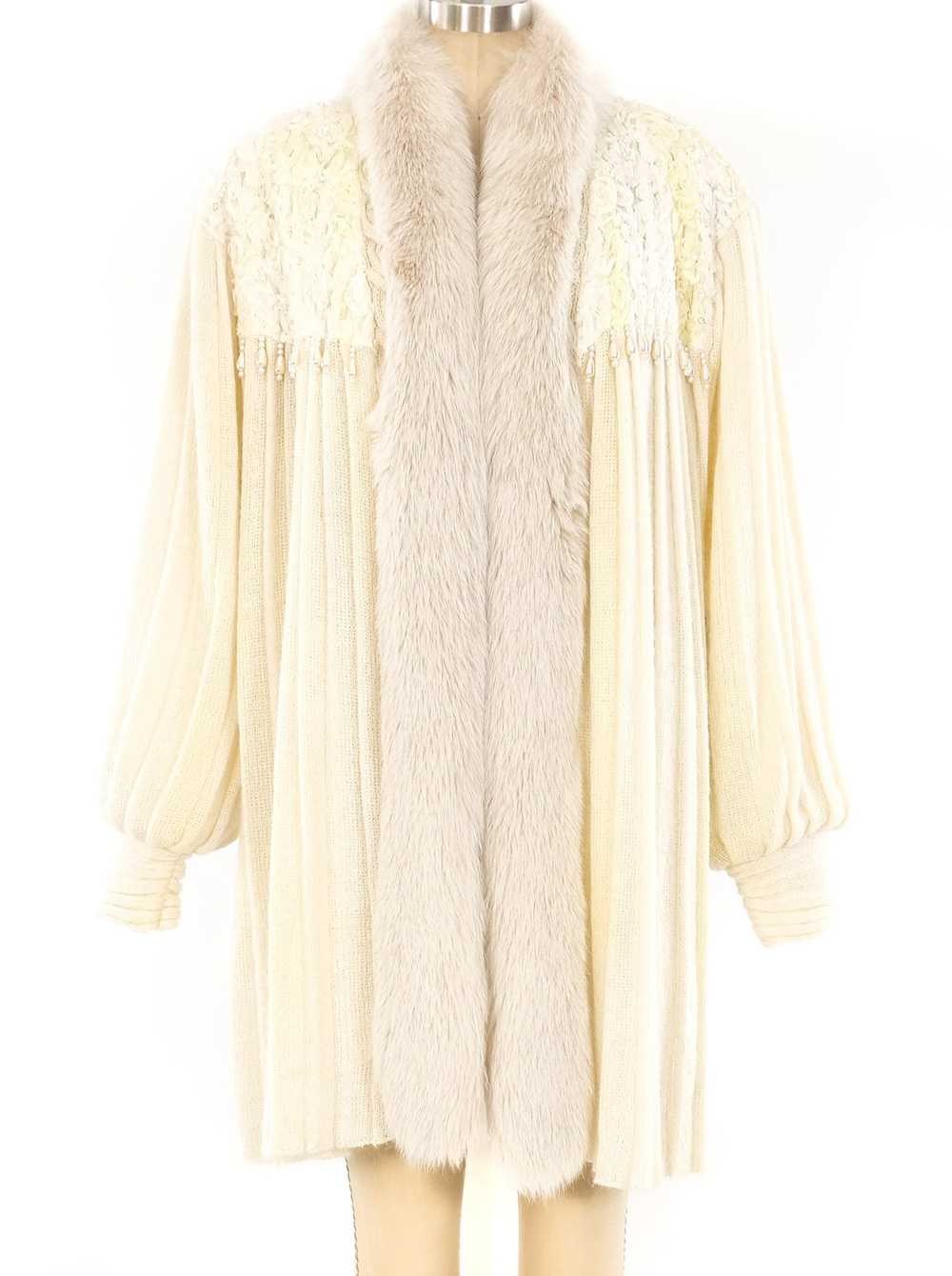 Fur Trimmed Maxi Cardigan - image 1