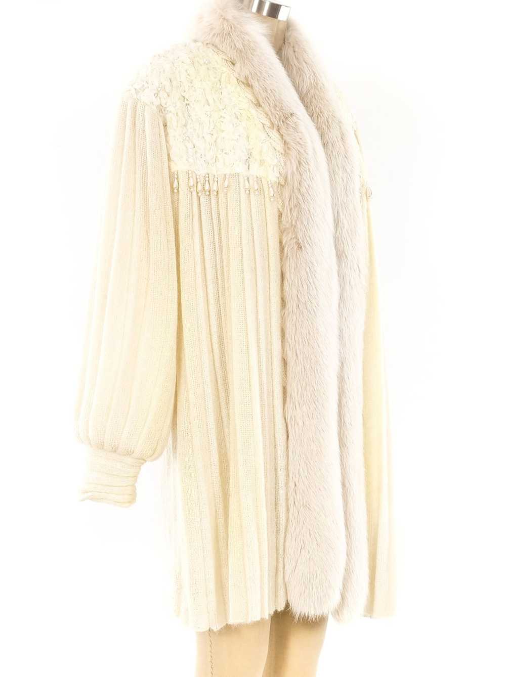 Fur Trimmed Maxi Cardigan - image 3