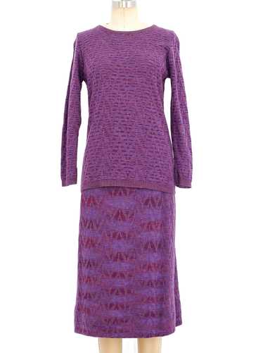 Givenchy Purple Chevron Knit Ensemble