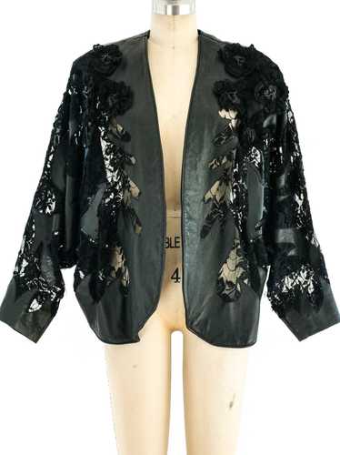 Leather and Lace Batwing Jacket - image 1