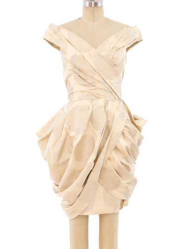 Victor Edelstein Silk Bustier Dress
