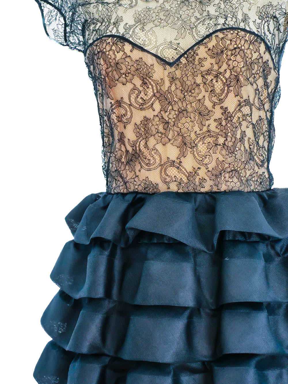 Oscar de la Renta Ruffle Lace Dress - image 4