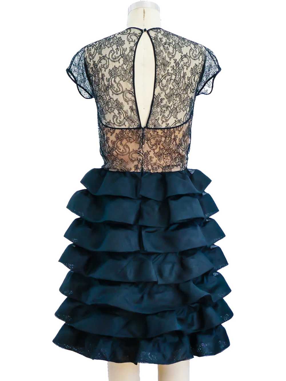 Oscar de la Renta Ruffle Lace Dress - image 5